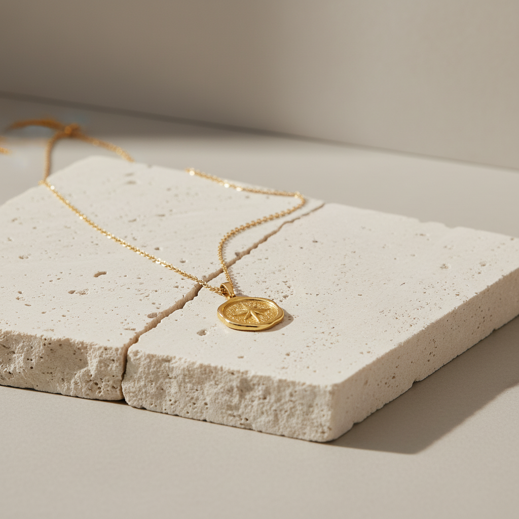 Étoile Necklace in waterproof 18k PVD gold plated stainless steel – hypoallergenic jewellery UK
