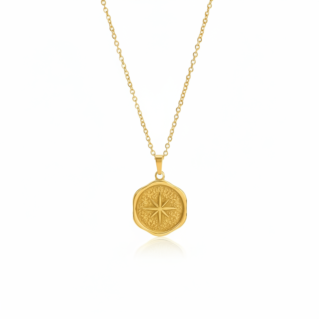 Étoile Necklace in waterproof 18k PVD gold plated stainless steel – hypoallergenic jewellery UK