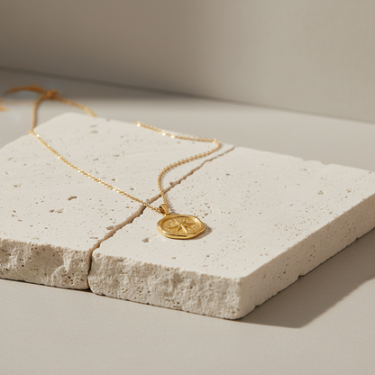 Étoile Necklace in waterproof 18k PVD gold plated stainless steel – hypoallergenic jewellery UK