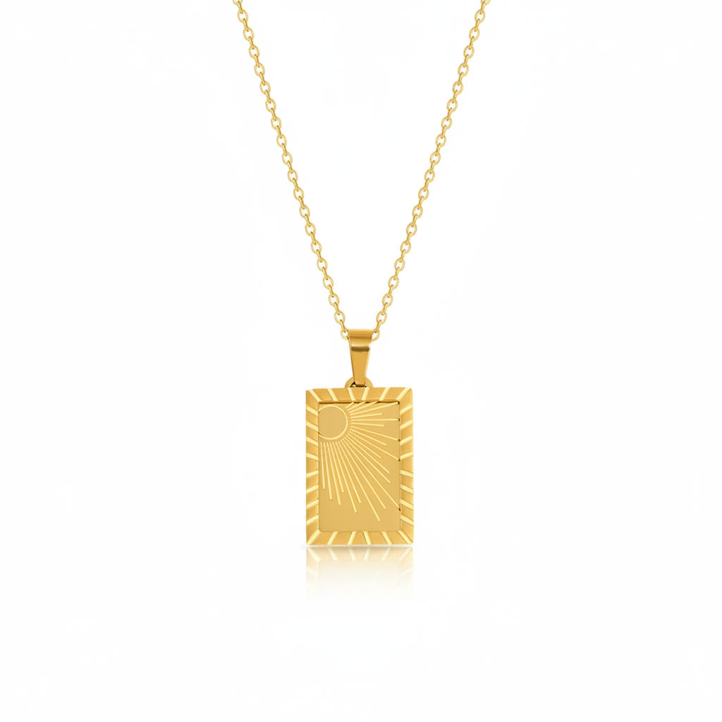 Sol Necklace in waterproof 18k PVD gold plated stainless steel – hypoallergenic necklace UK