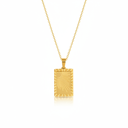 Sol Necklace in waterproof 18k PVD gold plated stainless steel – hypoallergenic necklace UK